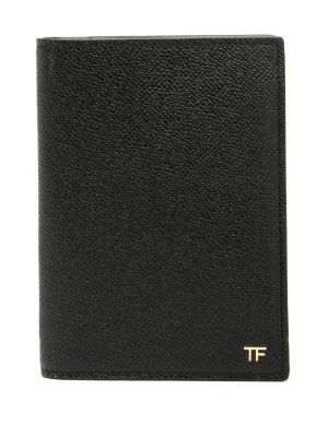 Bőr pénztárca Tom Ford fekete