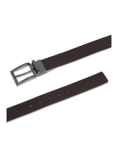 Cinturón de cuero de cuero reversible Emporio Armani marrón