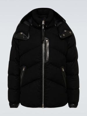 Пухено ватирано палто Tom Ford черно