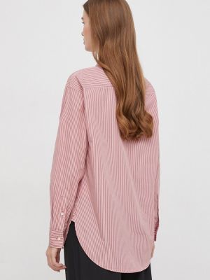 Bavlněná košile Lauren Ralph Lauren růžová