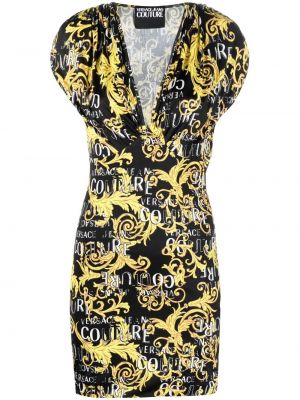 Sukienka koktajlowa z nadrukiem Versace Jeans Couture