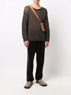 Pull en tricot ajouré Yohji Yamamoto Pre-owned marron