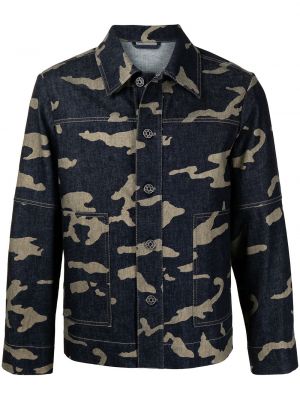 Jeansjacke mit print mit camouflage-print Ports V blau