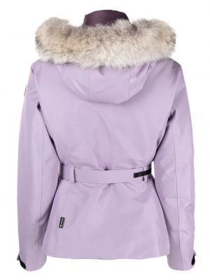 Lyžařská bunda s kapucí Moncler Grenoble fialová