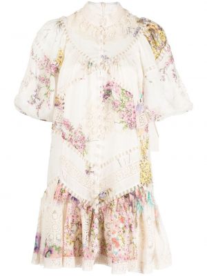 Trykt floral dress Zimmermann hvit