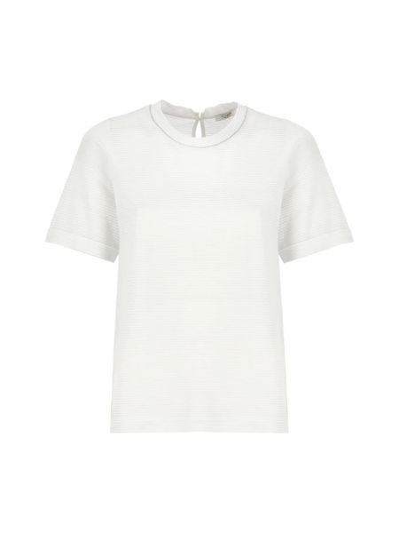 Gestreifte t-shirt aus baumwoll Peserico weiß