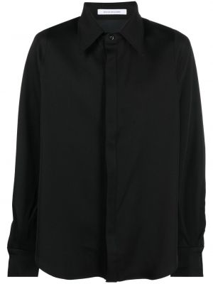 Пухена копринена риза Bianca Saunders черно