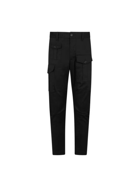 Spodnie slim fit Dsquared2 czarne