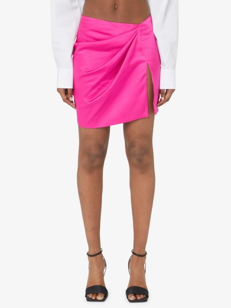 Мини-юбка Gea из двойного атласа с разрезом Nineminutes розовый