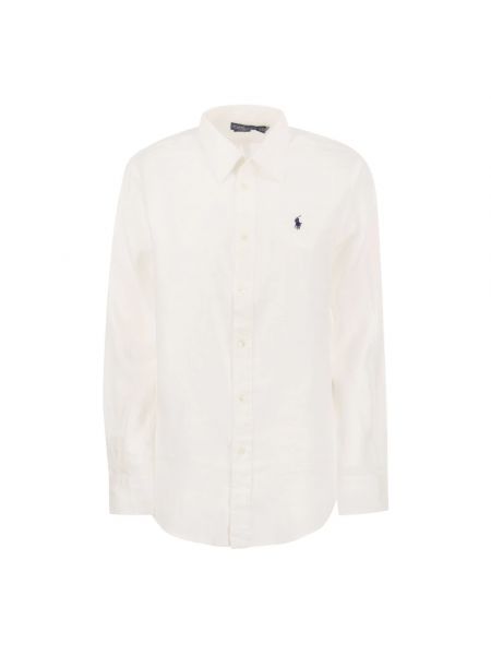 Lniana koszula Ralph Lauren biała