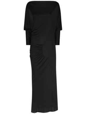 Sukienka midi z wiskozy Khaite czarna