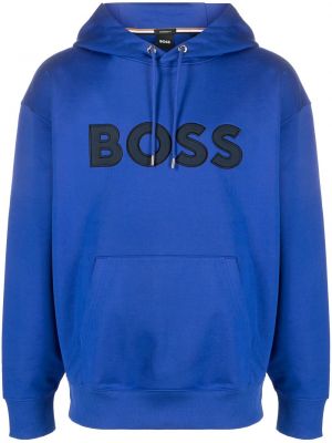 Hoodie Boss blå