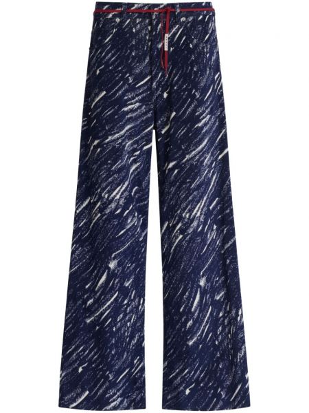 Flared jeans med abstrakt print Marni blå