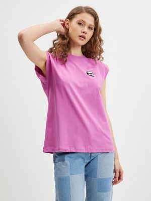 Koszulka Karl Lagerfeld różowa