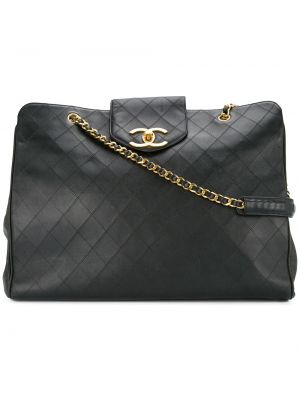 Sac large Chanel Pre-owned noir
