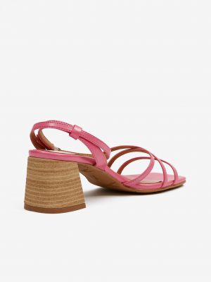 Sandály na podpatku Ojju růžové