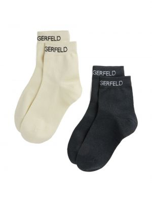 Křišťálové ponožky Karl Lagerfeld bílé