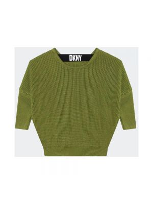 Sweter w jednolitym kolorze Dkny zielony