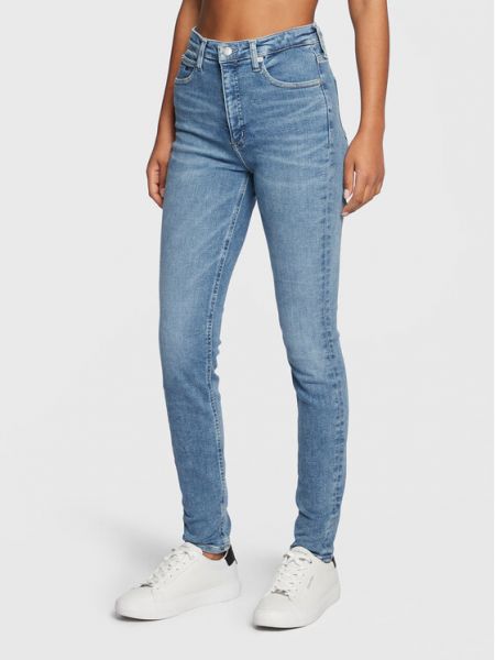 Modré skinny džíny Calvin Klein Jeans