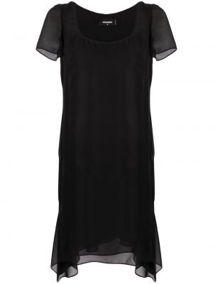 Asymetrické mini šaty Dsquared2 čierna