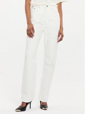 Pantalon droit Karl Lagerfeld Jeans blanc