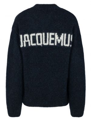 Sweter z okrągłym dekoltem Jacquemus niebieski