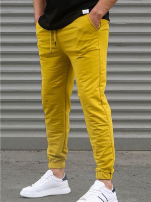 Teplákové nohavice Madmext žltá