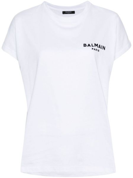 T-shirt aus baumwoll Balmain weiß