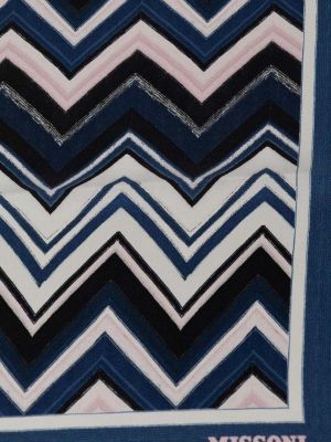 Svilena marama s printom Missoni plava
