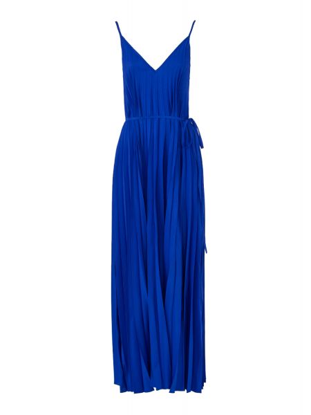 Плиссированное платье P.a.r.o.s.h. синее