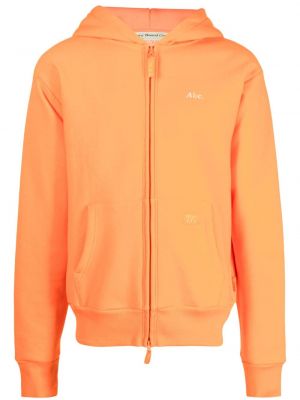 Kapučdžemperis ar rāvējslēdzēju ar apdruku ar kristāliem Advisory Board Crystals oranžs