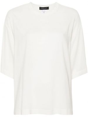 Krepové šifonové tričko Fabiana Filippi biela