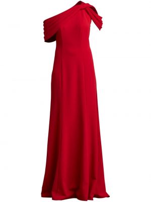 Plisované přiléhavé večerní šaty Tadashi Shoji červené