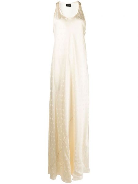 Вечерна рокля с принт Balenciaga бяло