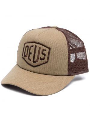 Haftowana czapka Deus Ex Machina brązowa