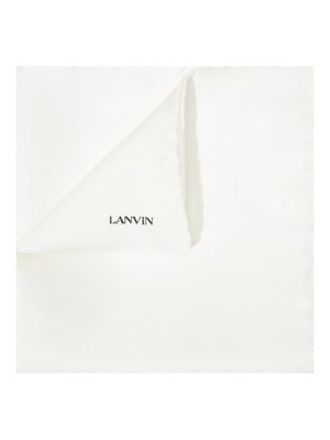 Белый шелковый платок Lanvin