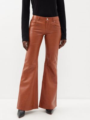 Yeela кожаные расклешенные брюки Dodo Bar Or коричневый