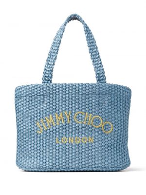 Pletená nákupná taška s výšivkou Jimmy Choo