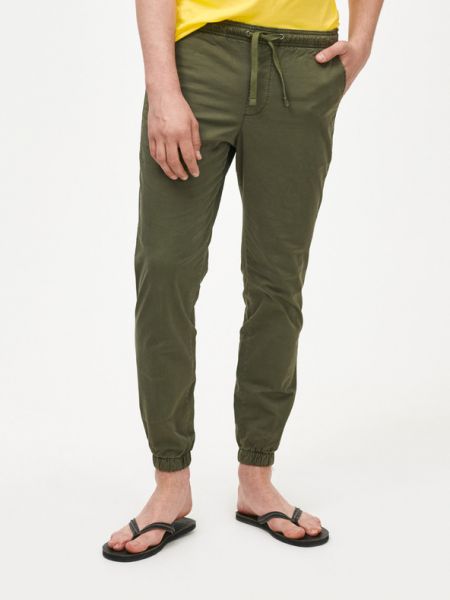 Spodnie slim fit Gap zielone