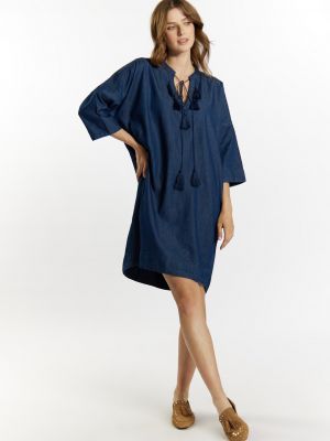 Джинсовое платье с карманами Monnari синее