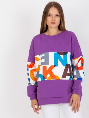 Kapučdžemperis ar apdruku Fashionhunters violets