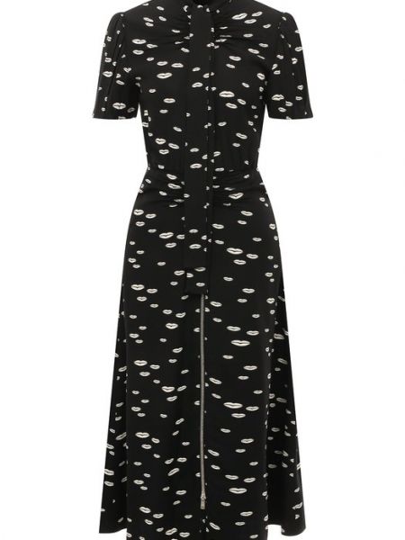 Платье из вискозы Prada черное