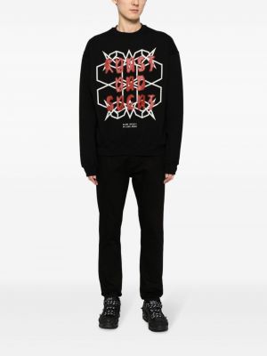 Sweatshirt aus baumwoll mit print 44 Label Group schwarz