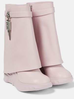 Δερμάτινα μποτάκια αστραγάλου Givenchy ροζ