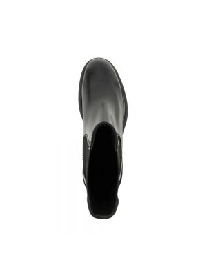 Botas de agua de cuero Alexander Mcqueen negro