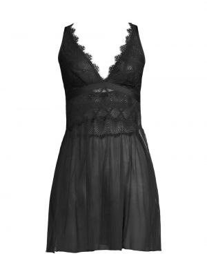 Кружевное платье-комбинация Allure Babydoll Cosabella черный
