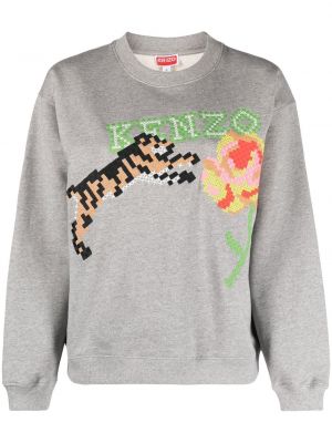 Sweatshirt mit tiger streifen Kenzo grau