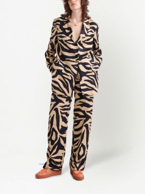 Oversize blazer mit print mit zebra-muster Off-white