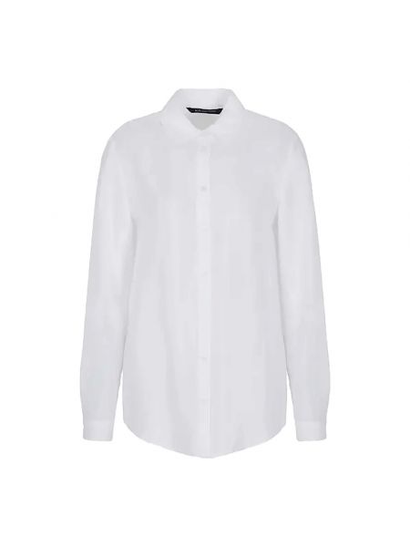 Satynowa koszula Armani Exchange biała