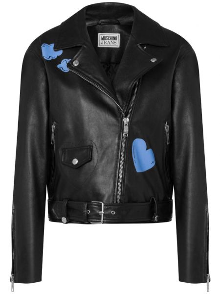 Veste de moto à imprimé Moschino Jeans